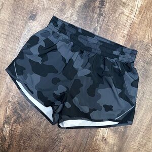 All in Motion Black & Gray Camouflage Athletic Shorts w/ Inner Liner, Size Small
